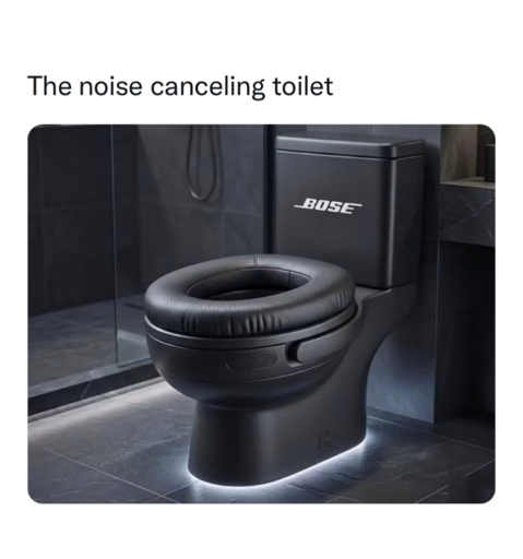 The noise cancelling toilet 